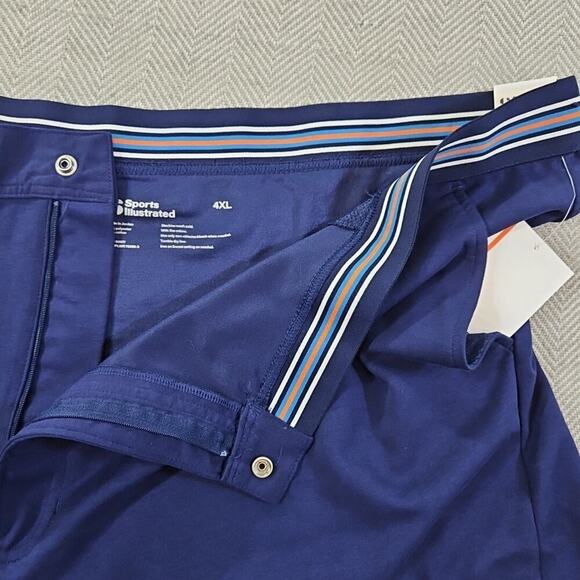 Sports Illustrated Men's Stretch Comfort Waist Shorts 4XL Blue NWT 6" Inseam - Picture 12 of 14